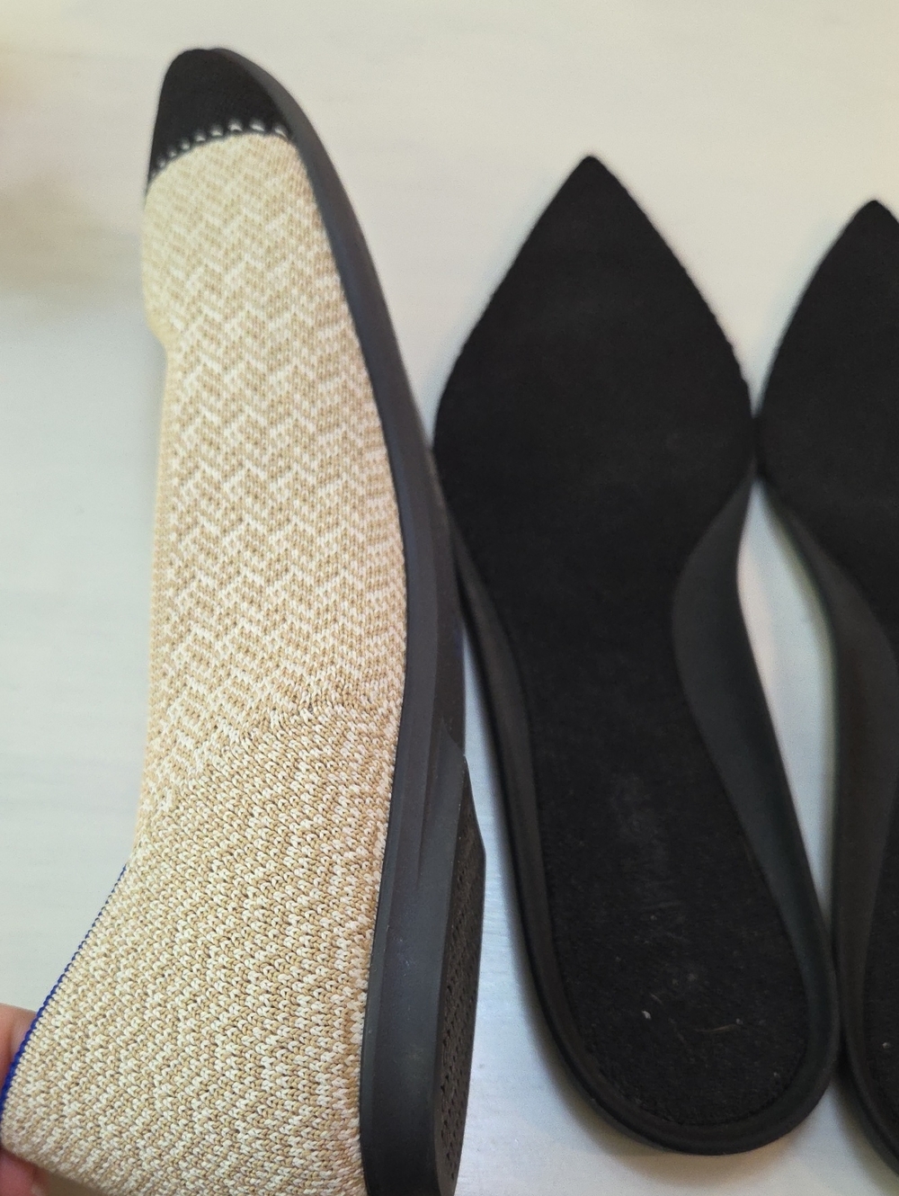 Rothy's The Point Cream Herringbone Pointed Flats - Picture 11 of 11
